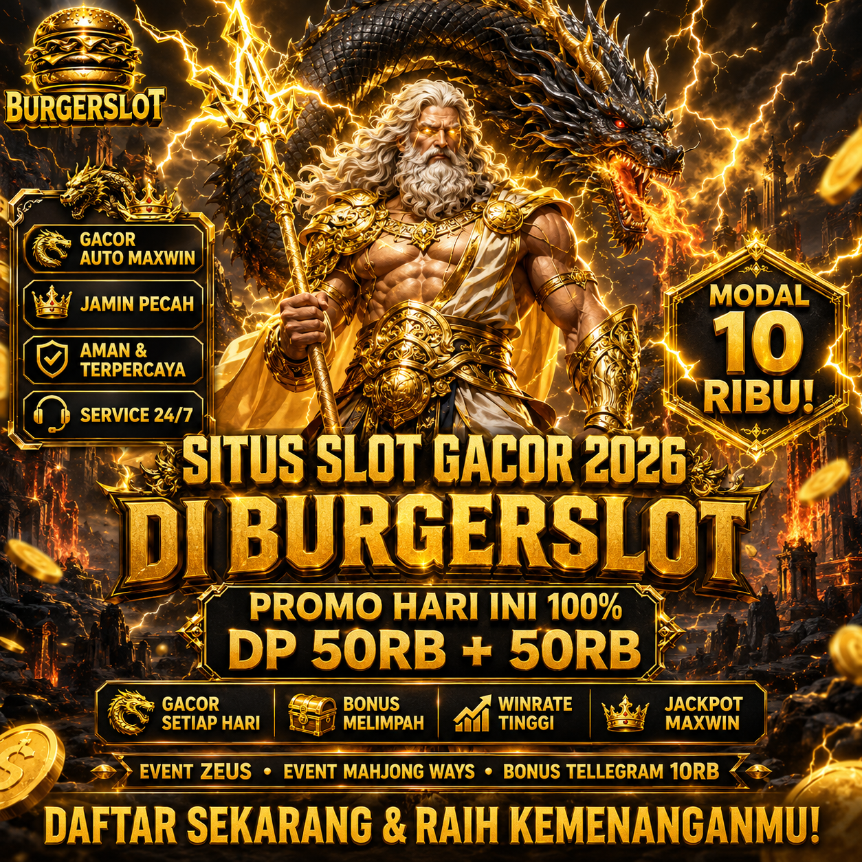Burgerslot Front Black 